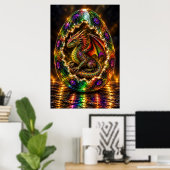 Poster Œuf de dragon orné de joyaux (Bureau à domicile)