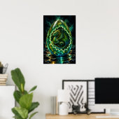 Poster Œuf de F Dragon Cornu (Bureau à domicile)