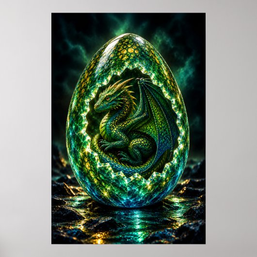 Poster Œuf de F Dragon Cornu (Devant)