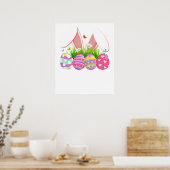 Poster oeuf de lapin, rétro, vintage (Cuisine)
