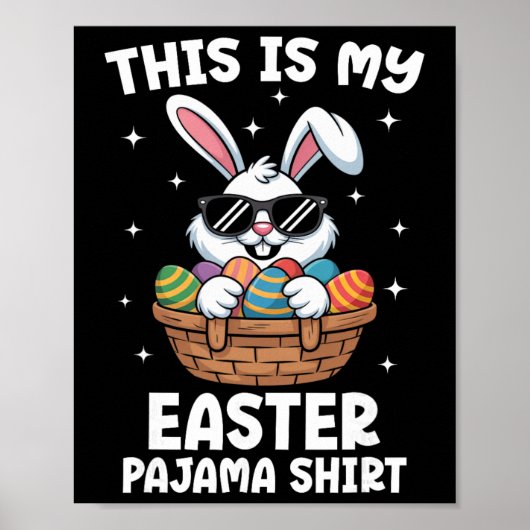 Poster Œuf de Pâques Cool Sketch Lapin C'est Mon Pyjama d (Devant)