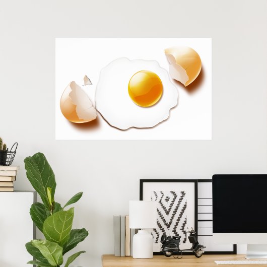 Poster Oeuf fissuré (Bureau à domicile)