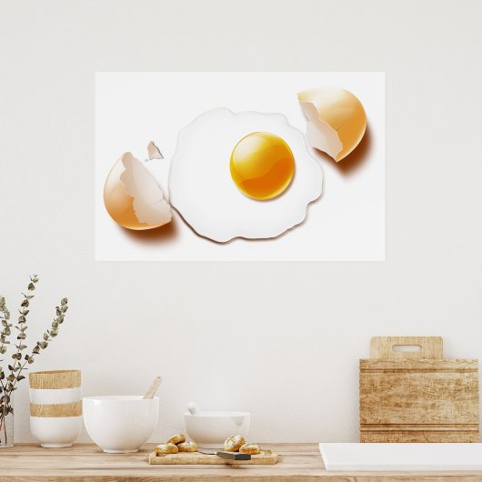 Poster Oeuf fissuré (Cuisine)