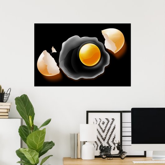 Poster Oeuf fissuré (Bureau à domicile)