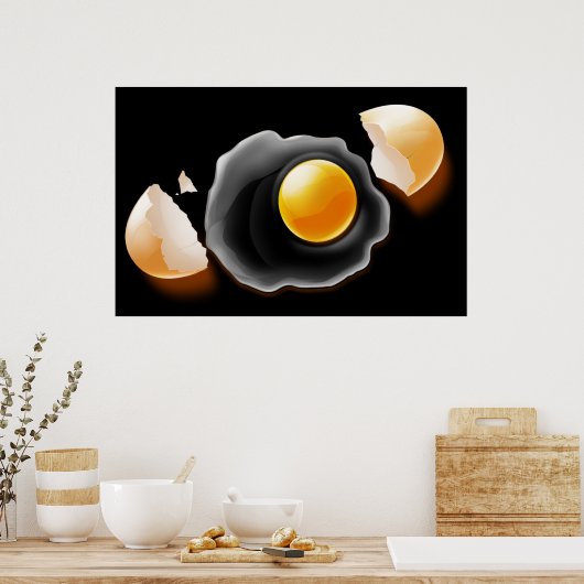 Poster Oeuf fissuré (Cuisine)