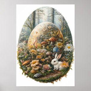 Poster Oeuf géant Imaginaire de Pâques