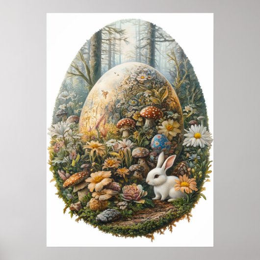 Poster Oeuf géant Imaginaire de Pâques (Devant)