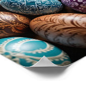 Poster Oeuf Mandala - Design Floral Boho complexe (Coin)