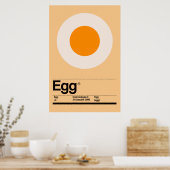 Poster Oeuf minimaliste (Cuisine)