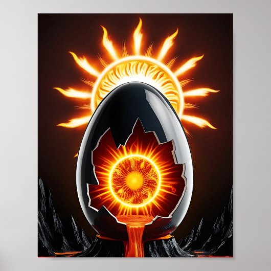 Poster OEuf noir au soleil (Devant)
