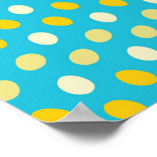 Poster OEufs couleur bleu blanc jaune Nets d'oiseaux Natu