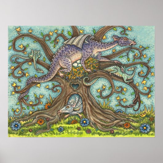 POSTER OEUFS DE DRAGON, FAUTEUILS MÉDIÉVAUX, ART FOLK IMA (Devant)