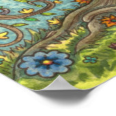 POSTER OEUFS DE DRAGON, FAUTEUILS MÉDIÉVAUX, ART FOLK IMA (Coin)