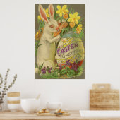 Poster Oeufs de lapin de Pâques Daffodil Crocus (Cuisine)