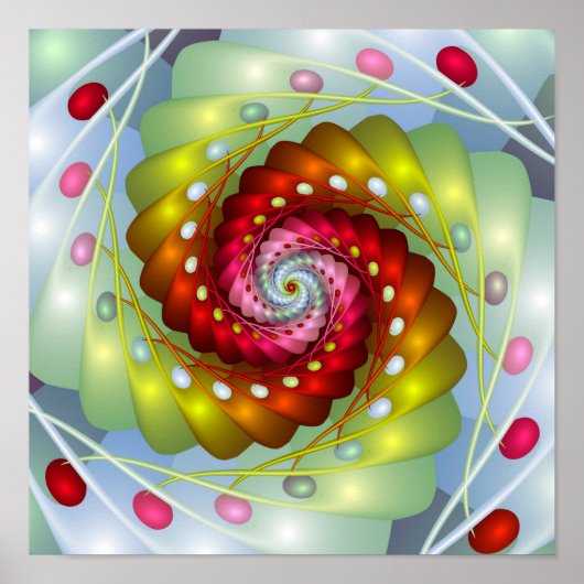 Poster Œufs de Pâques en spirale (Devant)