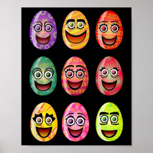 Poster OEufs de Pâques Famille Correspondant Groupe de Pâ