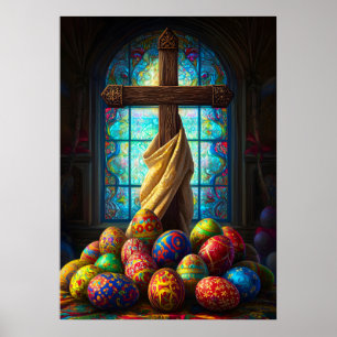 Poster OEufs de Pâques Jésus Religieux