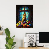 Poster OEufs de Pâques Jésus Religieux (Bureau à domicile)