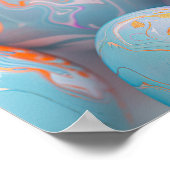 Poster OEufs de Pâques marbrés pastel (Coin)