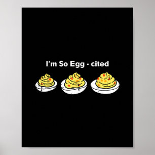 Poster Œufs Dévils Je Suis Si Emballé Thanksgiving Hommes