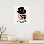 Poster Oeufs exquis Funny Exquis Pun d'Oeuf (Cuisine)