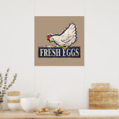 Poster oeufs frais (Cuisine)