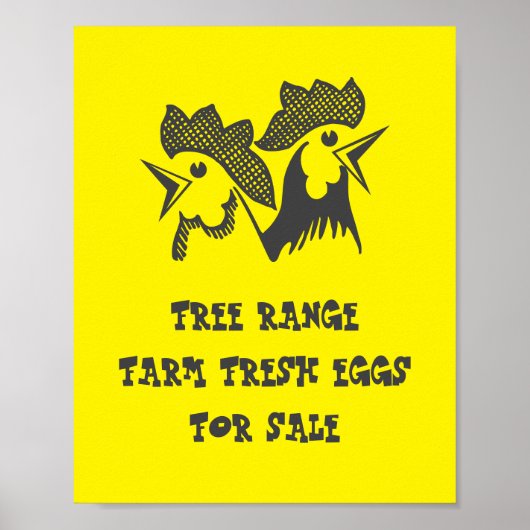 Poster Oeufs frais de ferme (Devant)