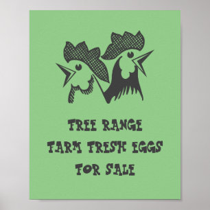 Poster Oeufs frais de ferme