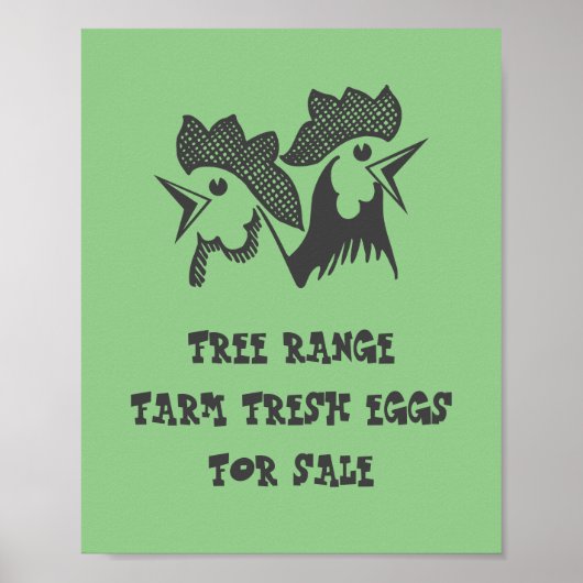 Poster Oeufs frais de ferme (Devant)