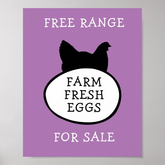 Poster Oeufs frais de ferme (Devant)