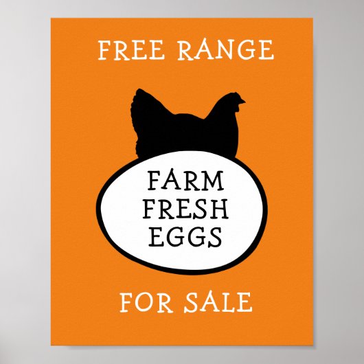 Poster Oeufs frais de ferme (Devant)