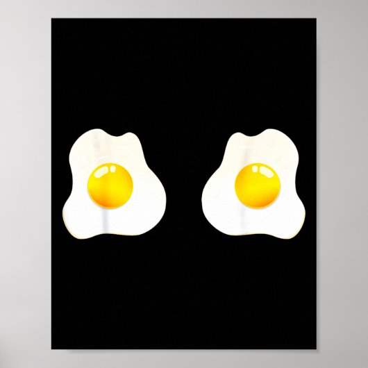 Poster Œufs Frits Cool Œuf Côté Soleil (Devant)