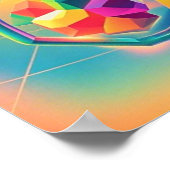 Poster OEuvre abstraite colorée et fantaisiste (Coin)