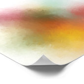 Poster Oeuvre Abstraite Rouge Jaune Bleu Vert Violet Rose (Coin)