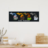 Poster Oeuvre artistique Pure Michigan Seasons (Cuisine)