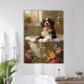 Poster Oeuvre Bernese Mountain Dog Art, Salle de bain