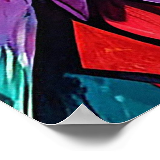 Poster OEuvre colorée d'aigle (Coin)