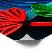 Poster Oeuvre colorée de découpage papier (Coin)