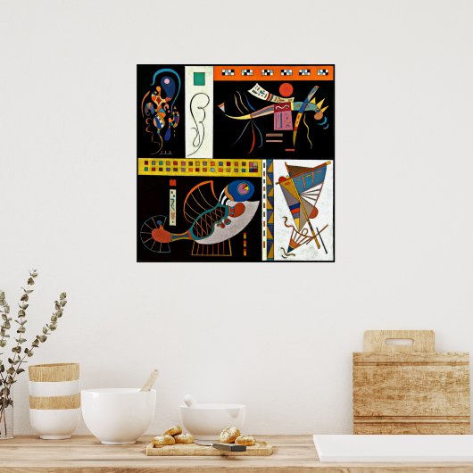 Poster OEuvre colorée de Kandinsky, (Cuisine)