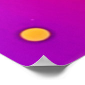 Poster Oeuvre colorée de Tête de Chat (Coin)