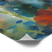 Poster OEuvre colorée en aquarelle de Birman Cat (Coin)