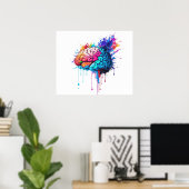 Poster Oeuvre créative colorée pour scintiller le cerveau (Bureau à domicile)