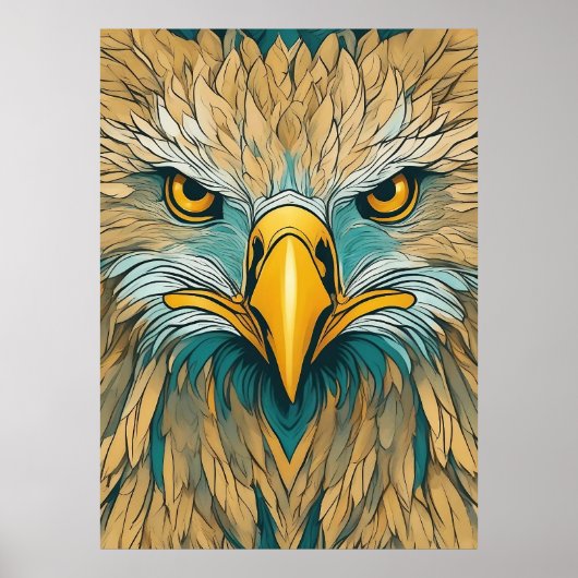 Poster Oeuvre d'aigle doré (Devant)