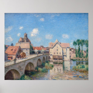 Poster OEuvre d'Alfred Sisley - Le Pont de Moret