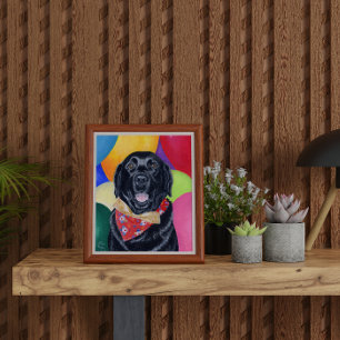 Poster Oeuvre d'anniversaire Black Labrador