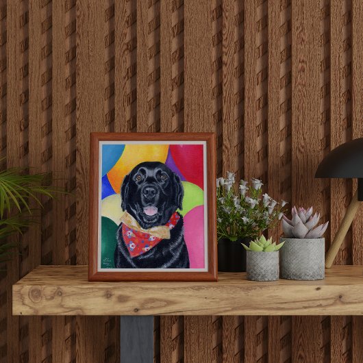 Poster Oeuvre d'anniversaire Black Labrador