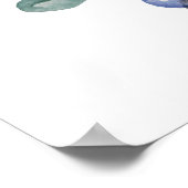 Poster Oeuvre d'aquarelle aux fruits bleus (Coin)