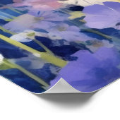 Poster OEuvre d'aquarelle colorée Husky (Coin)