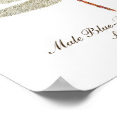 Poster OEuvre d'art à facettes bleues de la Mouette (Coin)