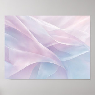 Poster Œuvre d'art abstraite aux vagues fluides pastel su